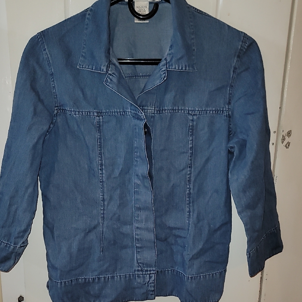 Geoffrey Beene Blue Jean Jacket Classic Denim Style